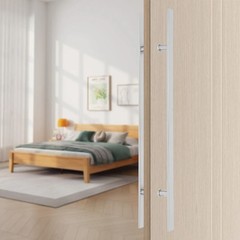 Stainless Steel Door Handle 35.24in Pull Push Sliding Barn Door Handles Silver