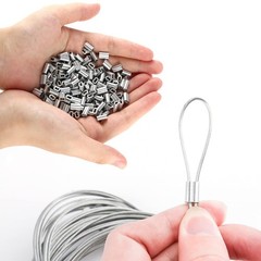 200 Pcs Aluminum Crimping Loop Sleeve 1/16″, Cable Ferrule Wire Rope Sleeves …