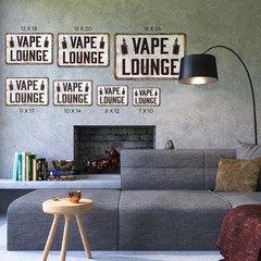 Vape Lounge Sign Clouds Welcome Chill Here Durable Perfect for Dens Studios