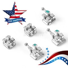 1000PCS AZDENT Dental Orthodontic MIM Monoblock Brackets Brace Roth.022 345 HOOK