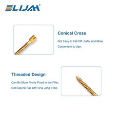 Dental Screw Post Dental Golden Plated Screw Post TITANIUM Screw Post 120Pcs/Box