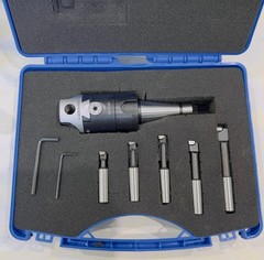 Gripfast 2″ Boring Head with ISO30 Shank & 5pcs Brazed Tools in Plastic Case
