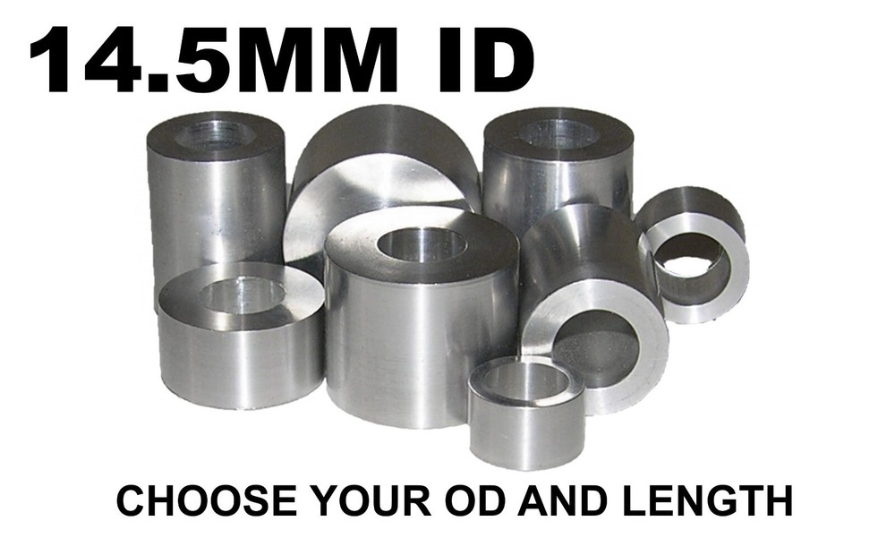 ALUMINUM 14.5MM ID X 21MM, 20MM, 19MM, 18MM OR 17MM OD BUSHING SPACER