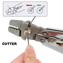 Sanuke Wire Rope Crimping Swaging Tool Cable 10.24 inches, Silver/Metallic