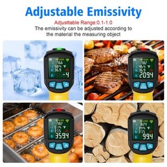 Infrared Thermometer Laser Temperature Gun, -58°F to 1472°F (-50~800°C), Non-…