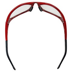 Global Vision Reflex Motorcycle Safety Glasses Red Frame Clear Lens ANSI Z87.1