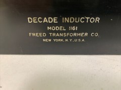 Vintage FREED TRANSFORMER CO. ModeI 1161 Decade Inductor (3 Dial) New York, USA!