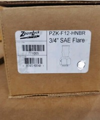1PIECE – ZOOMLOCK PZK-F12-HNBR BRAZE-FREE 3/4″ SAE REFRIG. FLARE FITTING 771005.