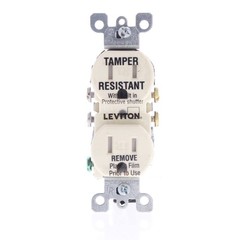Leviton T5320-A Almond 15A Tamper Resistant Duplex Receptacle Outlet 5-15R 10pcs