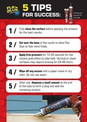 Flex Glue Clear Strong Waterproof Adhesive 9oz Cartridge 6 Pack NEW