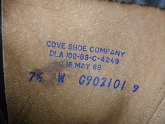 Cove Biltrite Military Combat Army Boots Steel Toe Black Leather 1988 Mens 7.5 W