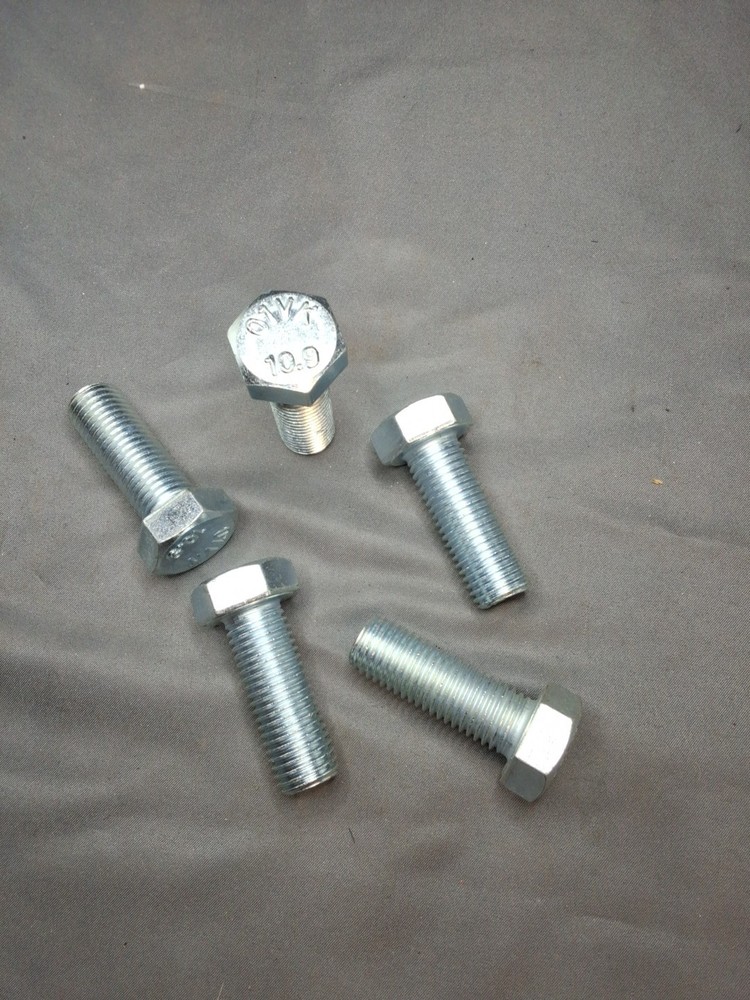 5 M16 X 45 Hex Cap Screws, Steel Plain Din 933 FT Grade 10.9