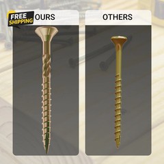Deck Screws 3 Inch, #10 X 3, 5Lb, Rust Resistant, Brown Epoxy Coated