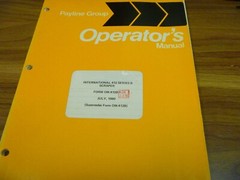 International Payline 412B Scraper Owner Operator Manual OM-412B-1
