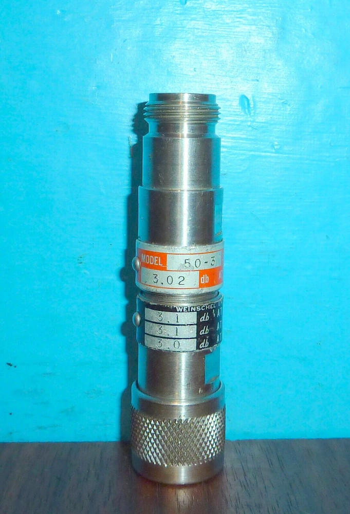 Weinschel Engineering 50-3 Fixed Attenuator 3db DC-3.0 GHz 50Ω 2 Available