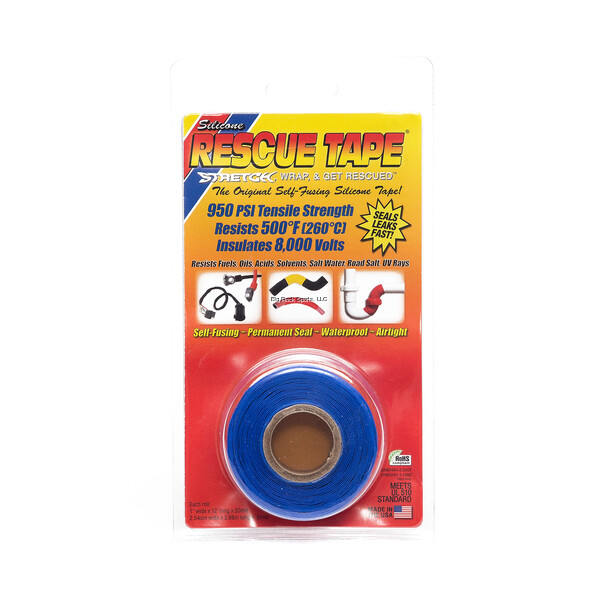 Rescue Tape RT12012BBU Self-Fusing Silicone Tape, 1″ x 12′, Blue | A3