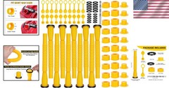 10 Yellow Flexible Pour Nozzles, Gas Can Spout Replacement