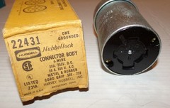 Hubbell 22431 Hubbellock 30 Amp / 3 POLE / 4 WIRE 600V Female Connector Body