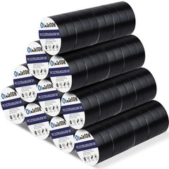 100 Rolls Black Electrical Tape Bulk 3/4 Inch x 66ft, Waterproof Vinyl Electr…