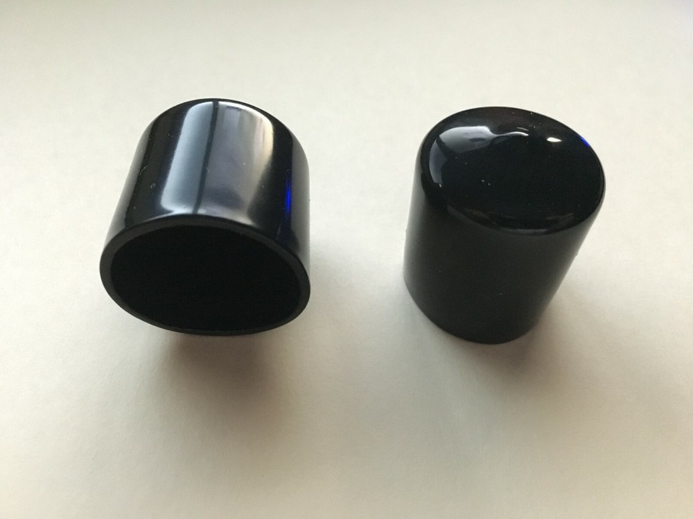 7/8″ ID Black Vinyl Round End Cap Cover for Pipe Plastic Tube Hub Caps Tubing
