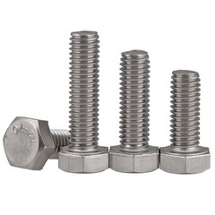 M12 x 1.0 Fine Thread 304 Stainless Steel Hex Head Bolts Hex Cap Screws DIN 933