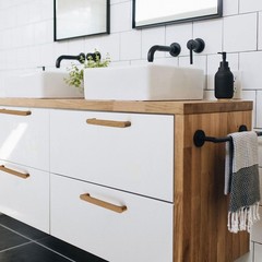 3.78 in beech 4 pcs Round Wooden Drawer Pulls cabinets Handle Kitchen Door
