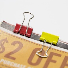 Mini Binder Clips 60 Count Assorted Colors Storage Tub 1/4 Inch Capacity Metal