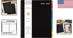 2026-2027 Monthly Calendar Planner: Unruled Pages with Colorful Tabs, 8.5″ x 11″