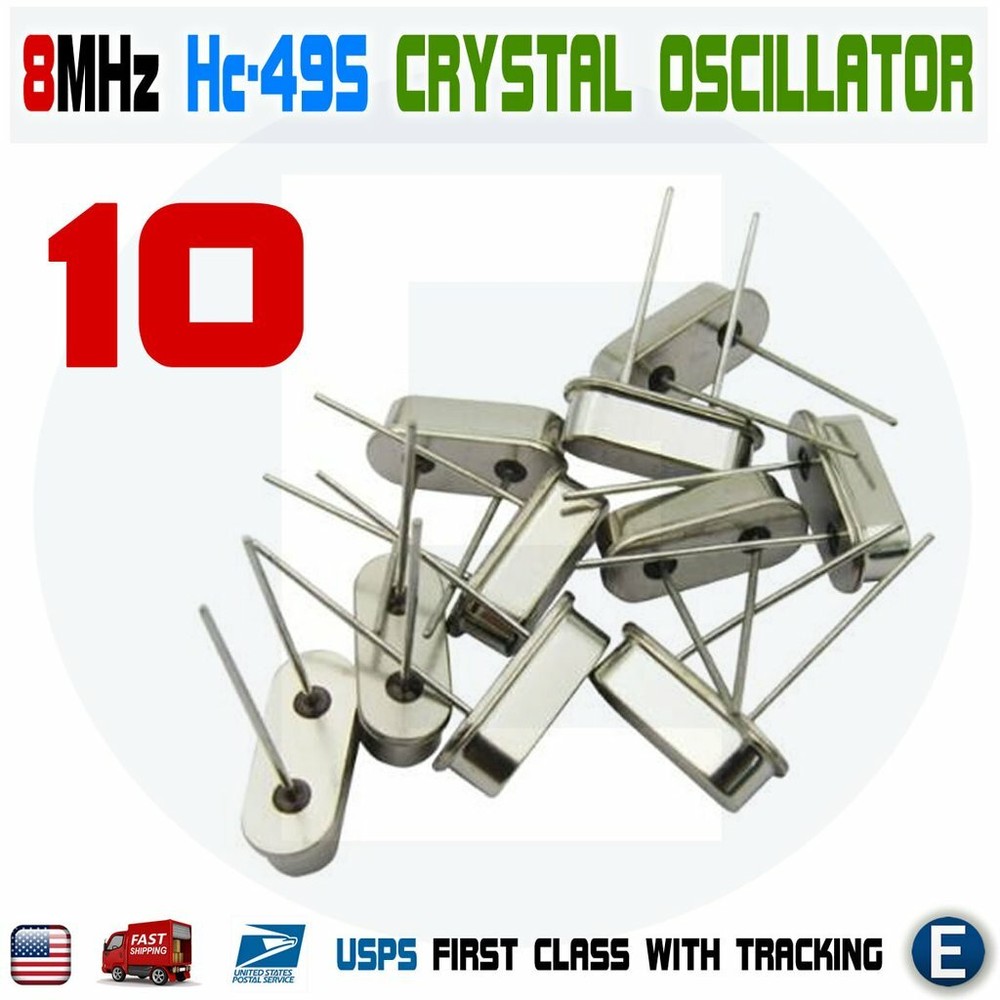 10pcs 8MHZ 8.000 HZ HC-49S Crystal Oscillator quartz passive Arduino Raspberry
