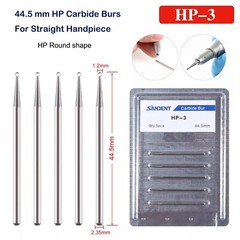 Dental Burs HP 1/2/3/4/8 Round Tungsten Carbide 2.35mm for Straight Handpiece