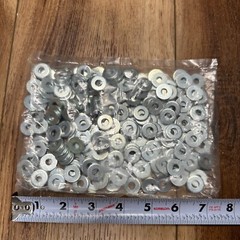 (200) Metric M6 Flat Washers – Zinc Plated 6mm Assembly Fasteners, Inc. 6.4x17x3