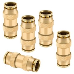 Boeray 5/8″ Quick Push to Connect Fittings Brass Union Straight Joint DOT App…
