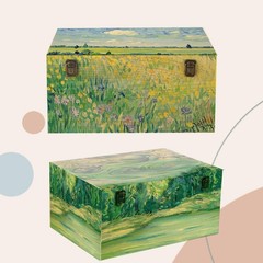 DAJAVE Unfinished Wooden Box 13.8×9.8×6.7Inch 13.8×9.8×6.7 inches,