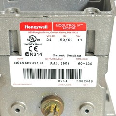 Honeywell M6194B1011 Modutrol IV Motor 24V 300 lb-in 90-160 Deg Replaces M644E10