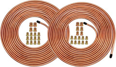 Brake Line Tubing Kit 3/16 & 1/4″ 25Ft Dual Size Copper Coated Alloy Steel Anti-