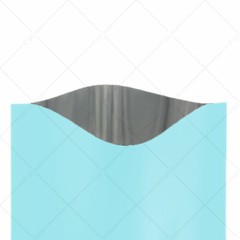 Many Sizes for Matte Blue Flat Foil Mylar Open Top Pouch Bag w/Tear Notches