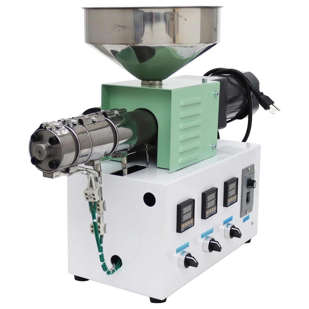 Single Screw Extruder Plastic Heating Extrusion Machine 110V 0.1-2kg/h Dia 1”