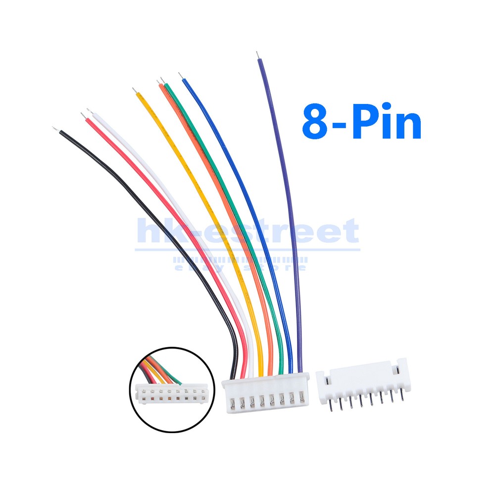 JST XH2.54mm 8 Pin 10/20/30cm Wire Cable Connector Male Female Plug Socket Lot