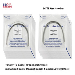 Dental Orthodontic Arch Wire Rectangular Round Ligature Tie Elastic Rubber Bands