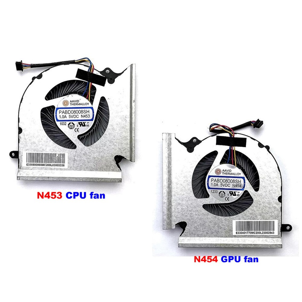 1 Pair CPU + GPU Fan PABD08008SH N453 N454 5VDC 1.0A Fit for MSI GE66 GP66 GL66