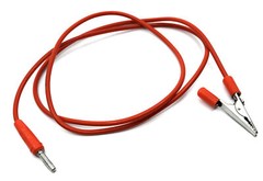 Connecting Lead, Red, 40″ – Alligator Clip and 4mm Plug Ends – Eisco Labs