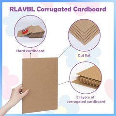 Corrugated Cardboard Sheets 50 Pack 8.5 x 11 Inches, Flat Shipping Inserts for