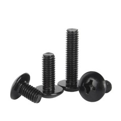 M3 M4-M6 Black Stainless Steel Cross Phillips Truss Large Round Head Screw Bolt