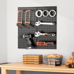 VEVOR Metal Pegboard Panels 2 Pcs 24″ x 12″ Wall Organizer for Garage Storage