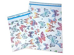 Rainbow Butterlies Designer 10×13, 14.5×19 Inch Poly Mailers, Self Seal Colorful