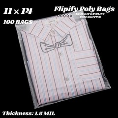 400 Clear Poly Bags Combo Pack with Suffocation Warning – 6×9 8×10 9×12 11×14