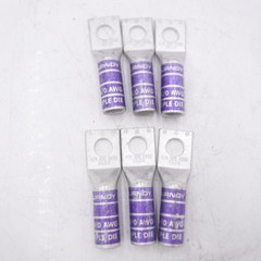 6 Pack Burndy Purple Die 15 N200 4/0 AWG Copper Compression Lugs