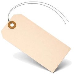 4 3/4″ x 2 3/8″ Manila Tags with Wire – Pack of 200