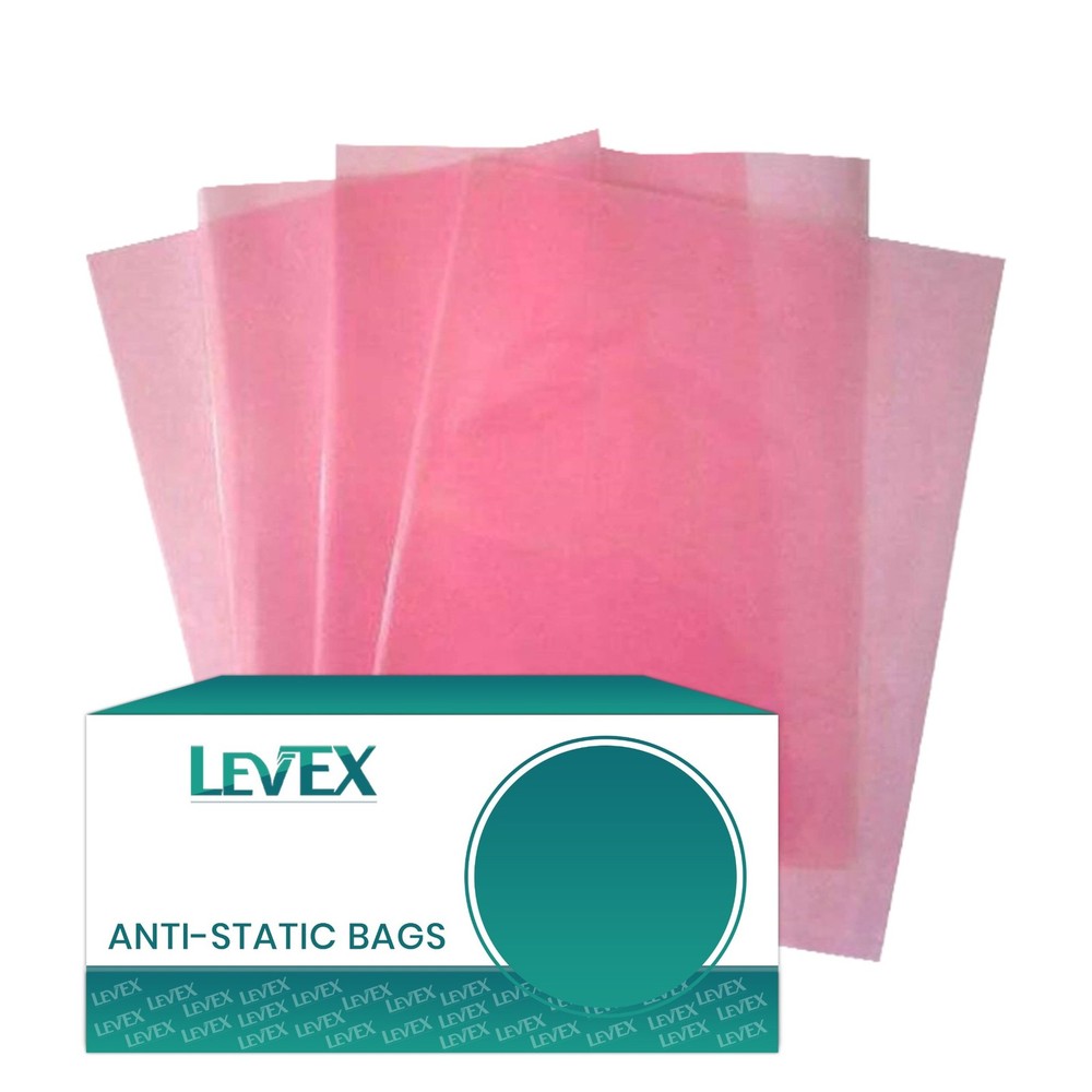8″ x 10″ Pink Open Ended Flat Top Anti-Static AntiStatic Bags 4mil Electronic