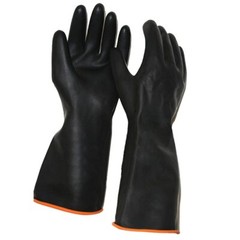 Black Rubber Acid Alkali Resistant Chemical Industry Labor Protective Glove